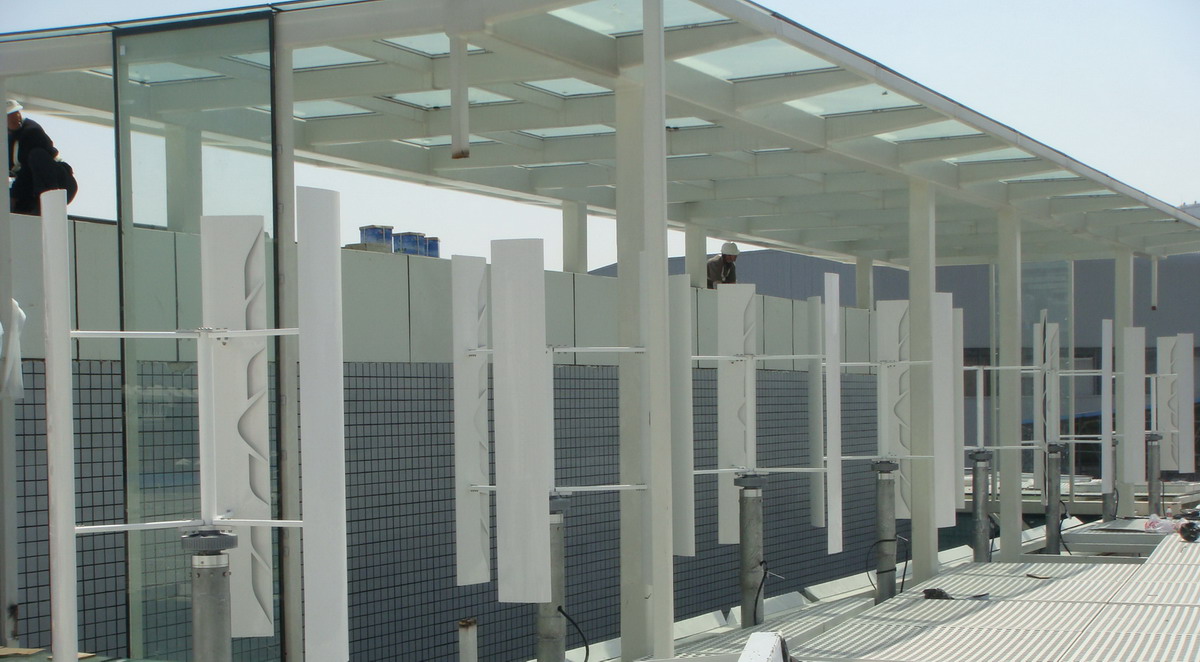 Vertical axis wind turbine in Shanghai Electric Power Pavilion