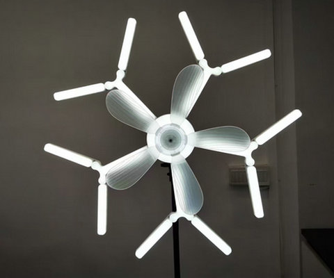 Five-blade snowflake fan light   Model:  YYZ-F011